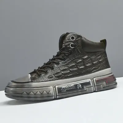 NEW STYLE GENUINE LEATHER SNEAKERS FOR MEN